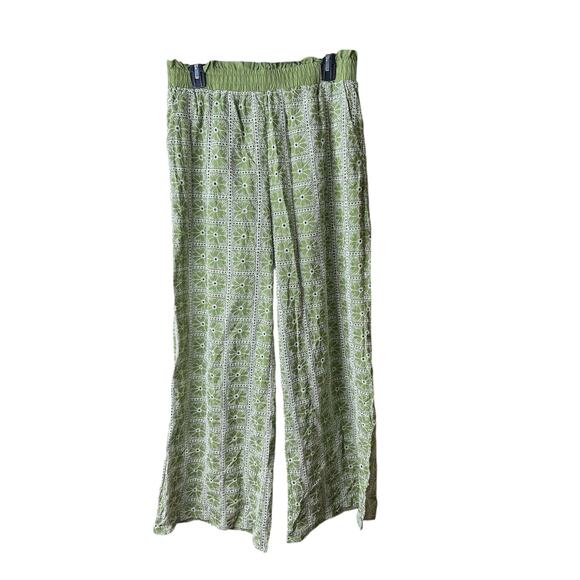 NWT 2 Piece Pants Set Wide Leg  Embroidered Accents cy Luna Moon Sz XL - Picture 5 of 16